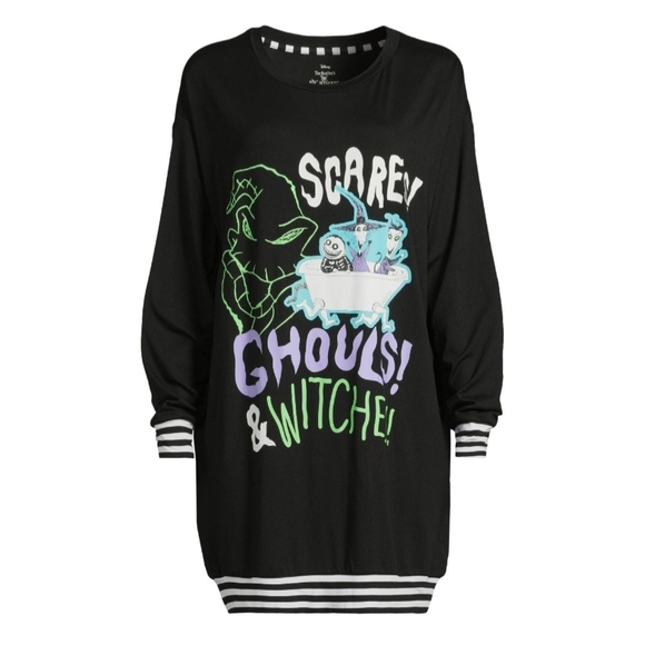 Disney Black Nightmare Before Christmas Sleep Shirt - Picture 6 of 7